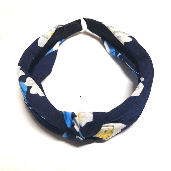 Knotted Headband Blue Floral - Picture 2 of 5